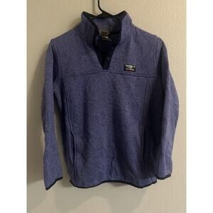 Kids L.L. Bean Purple 1/4 Snap Fleece Pullover Size Large‎ L 14/16